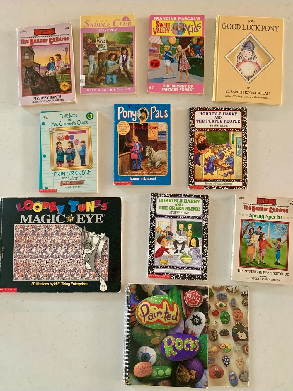 Vintage 90s Book Lot (11) - Sweet Valley, Klutz, Boxcar Children, Horrible Harry